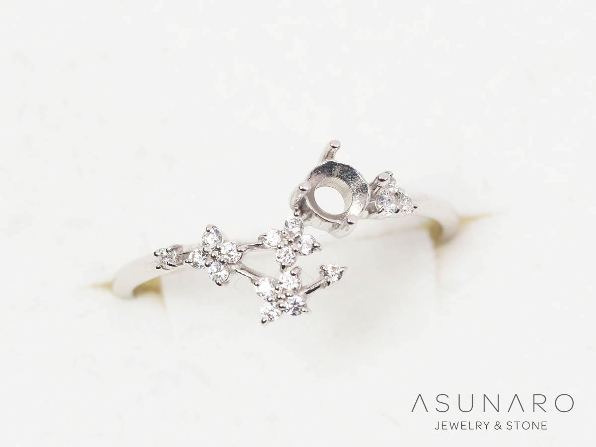 【お仕立て用】空枠番号：S345A　  リング枠　【オーダージュエリー用】