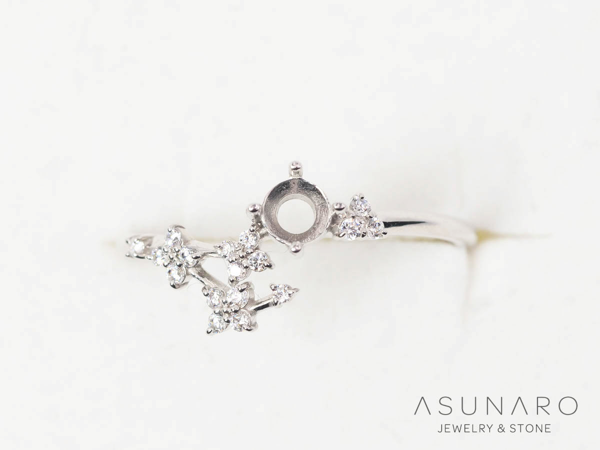 【お仕立て用】空枠番号：S345A　  リング枠　【オーダージュエリー用】