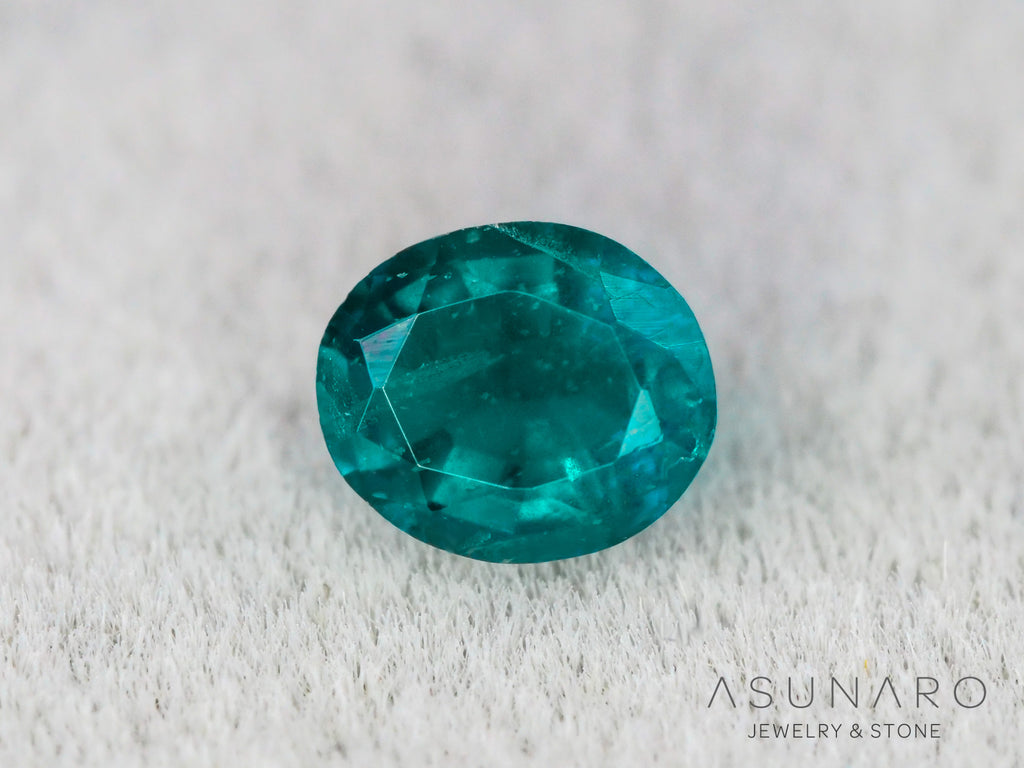 ティールブルーグリーンアウイナイト　オーバルカット　アフガニスタン産 　0.18ct【260805-3461】