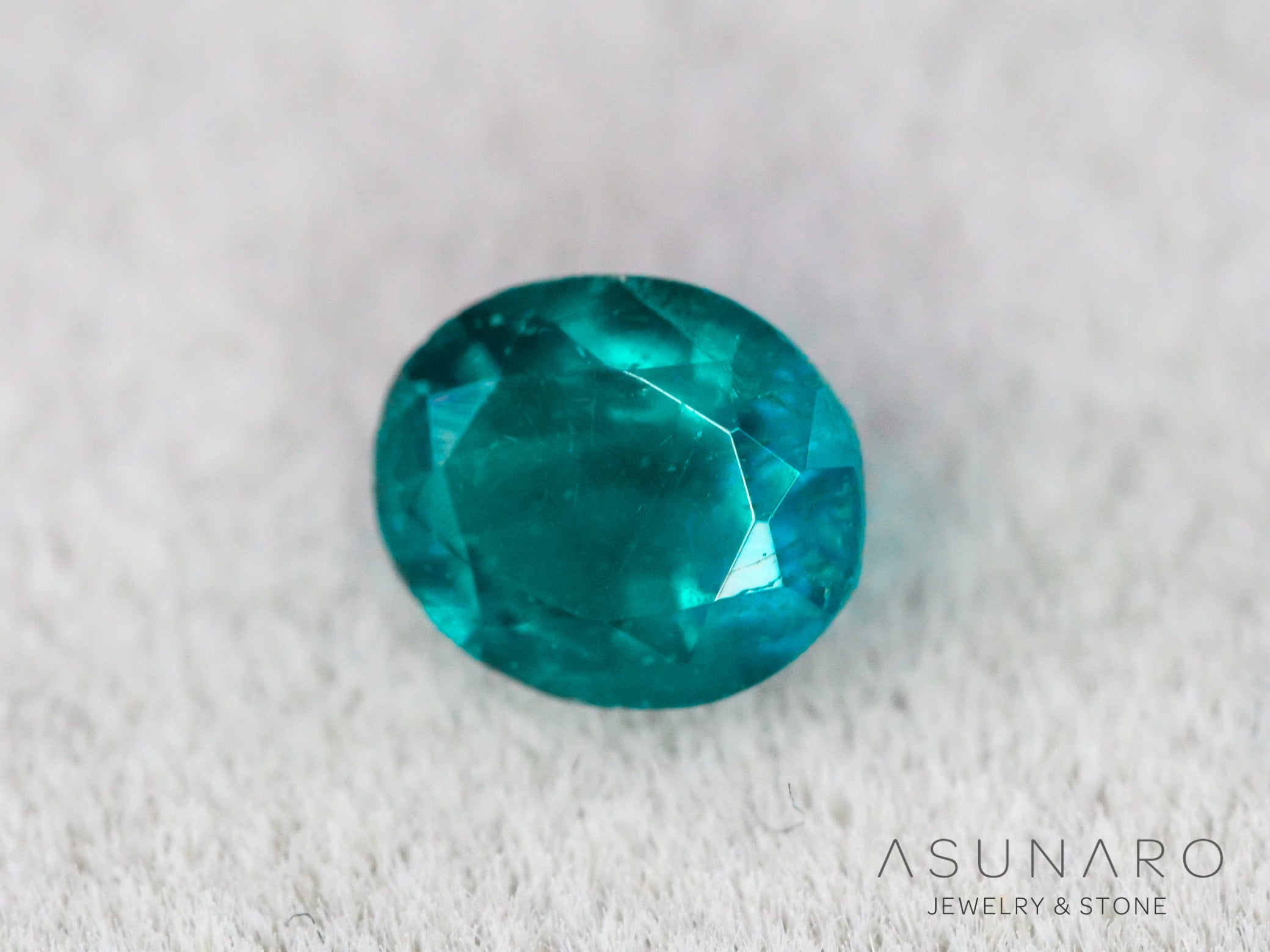 ティールブルーグリーンアウイナイト　オーバルカット　アフガニスタン産 　0.18ct【260805-3461】