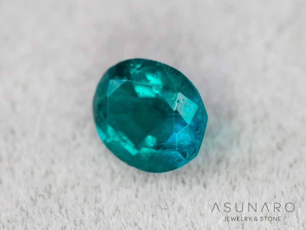 ティールブルーグリーンアウイナイト　オーバルカット　アフガニスタン産 　0.18ct【260805-3461】