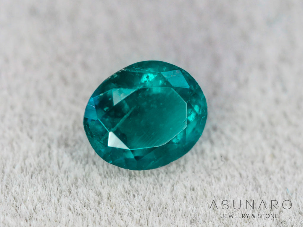ティールブルーグリーンアウイナイト　オーバルカット　アフガニスタン産 　0.18ct【260805-3461】