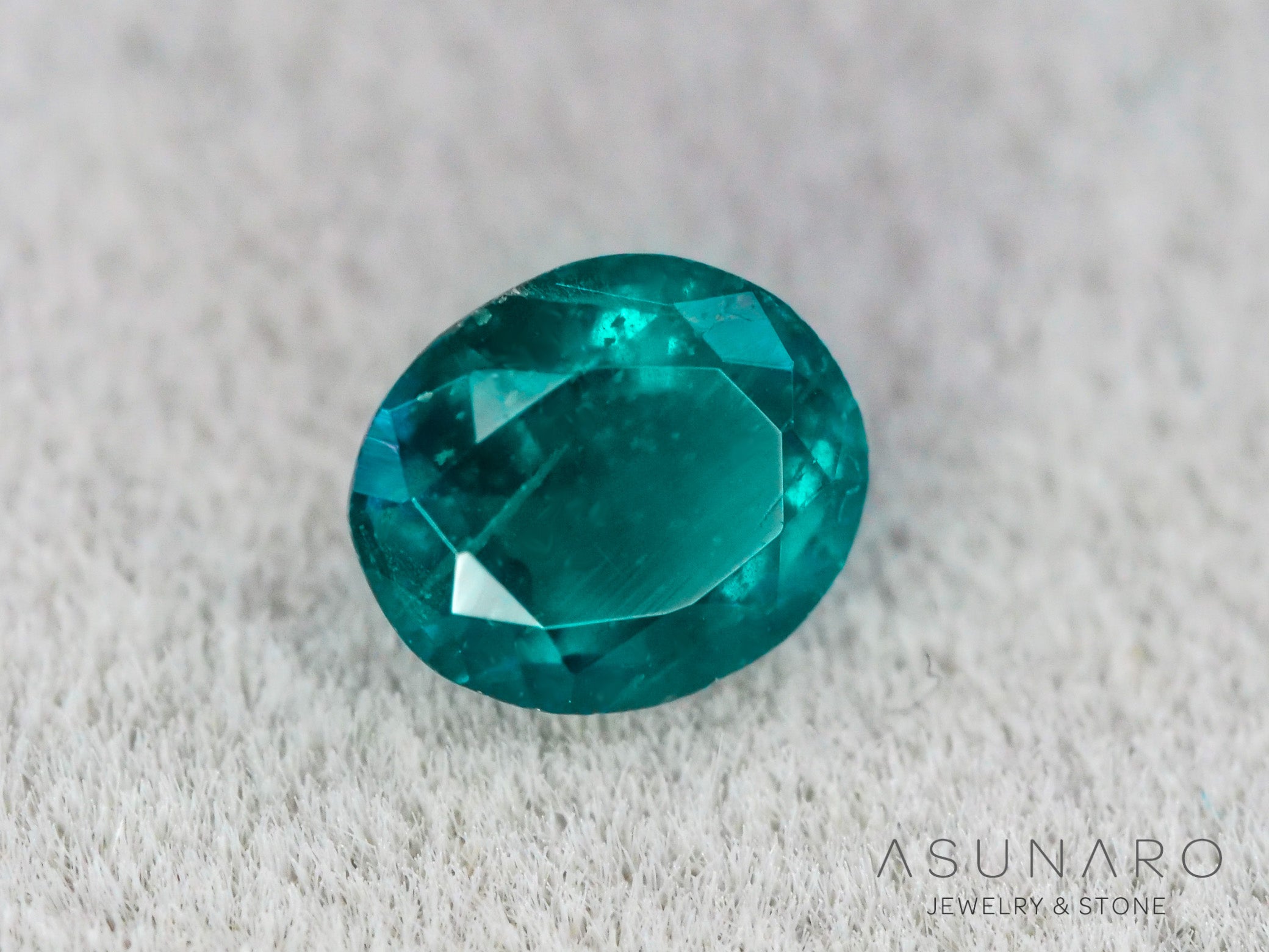ティールブルーグリーンアウイナイト　オーバルカット　アフガニスタン産 　0.18ct【260805-3461】