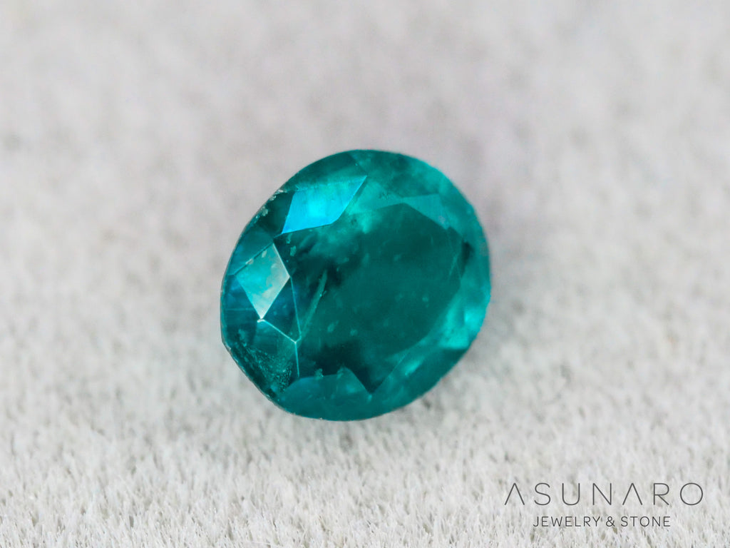 ティールブルーグリーンアウイナイト　オーバルカット　アフガニスタン産 　0.18ct【260805-3461】