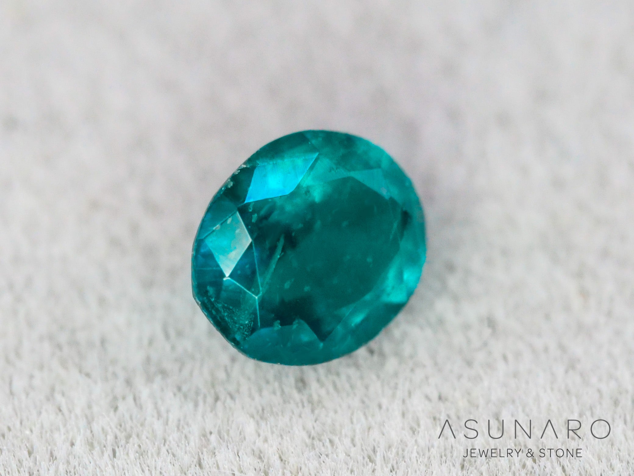 ティールブルーグリーンアウイナイト　オーバルカット　アフガニスタン産 　0.18ct【260805-3461】