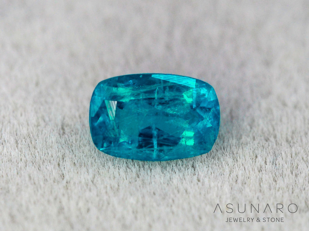 ティールブルーグリーンアウイナイト　クッションカット　アフガニスタン産 　0.17ct【260805-3463】