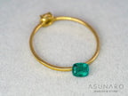 ティールブルーグリーンアウイナイト　クッションカット　アフガニスタン産 　0.18ct【260805-3464】