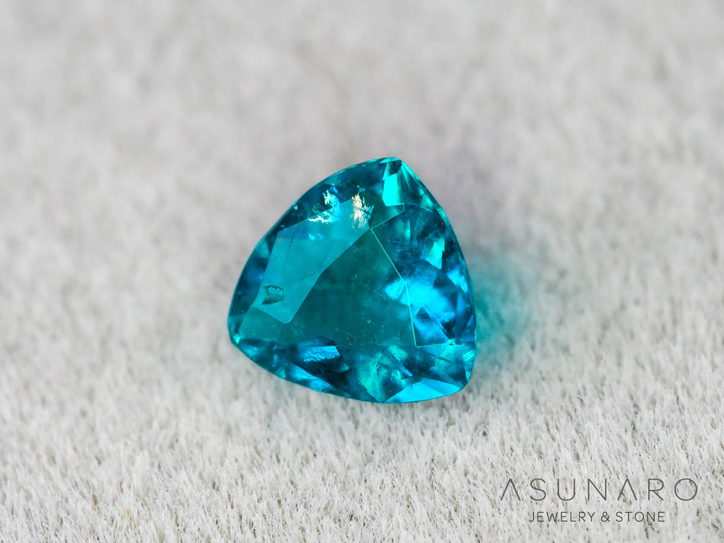 ティールブルーグリーンアウイナイト　トリリアントカット　アフガニスタン産 　0.14ct【260805-3465】
