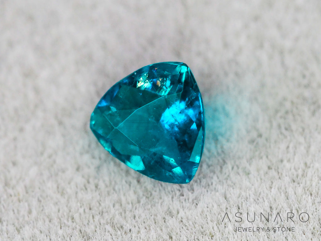 ティールブルーグリーンアウイナイト　トリリアントカット　アフガニスタン産 　0.14ct【260805-3465】