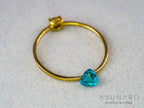 ティールブルーグリーンアウイナイト　トリリアントカット　アフガニスタン産 　0.14ct【260805-3465】
