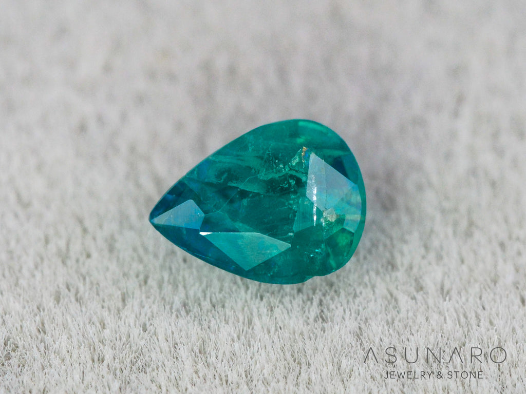 ティールブルーグリーンアウイナイト　ペアシェイプ　アフガニスタン産 　0.12ct【260805-3467】