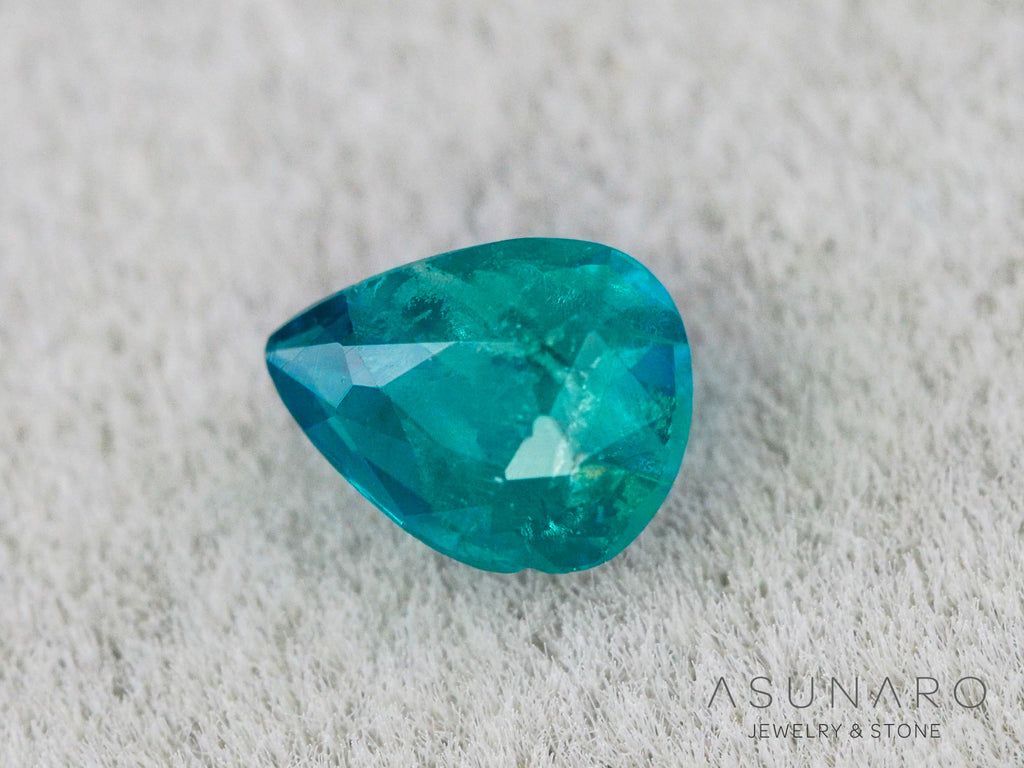 ティールブルーグリーンアウイナイト　ペアシェイプ　アフガニスタン産 　0.12ct【260805-3467】