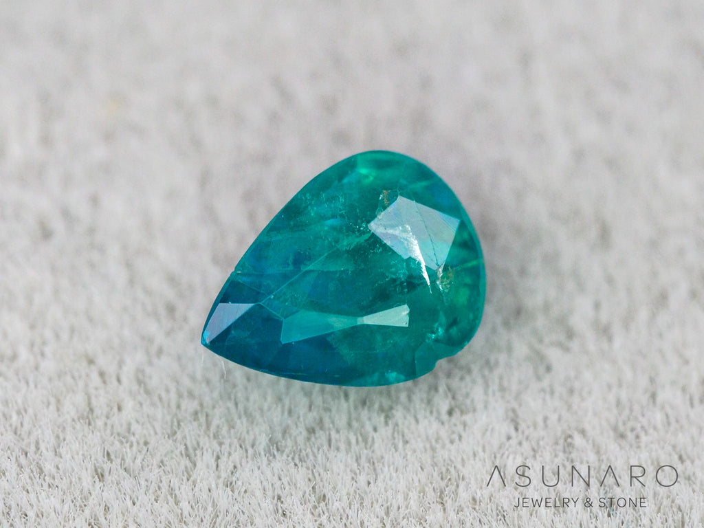 ティールブルーグリーンアウイナイト　ペアシェイプ　アフガニスタン産 　0.12ct【260805-3467】