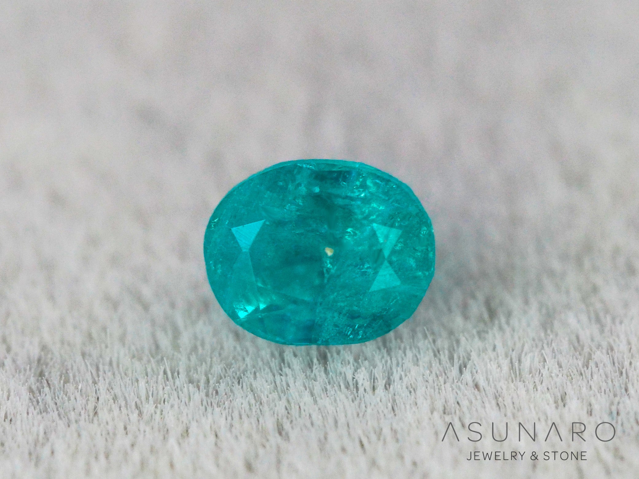 ティールブルーグリーンアウイナイト　オーバルカット　アフガニスタン産 　0.08ct【260805-3470】