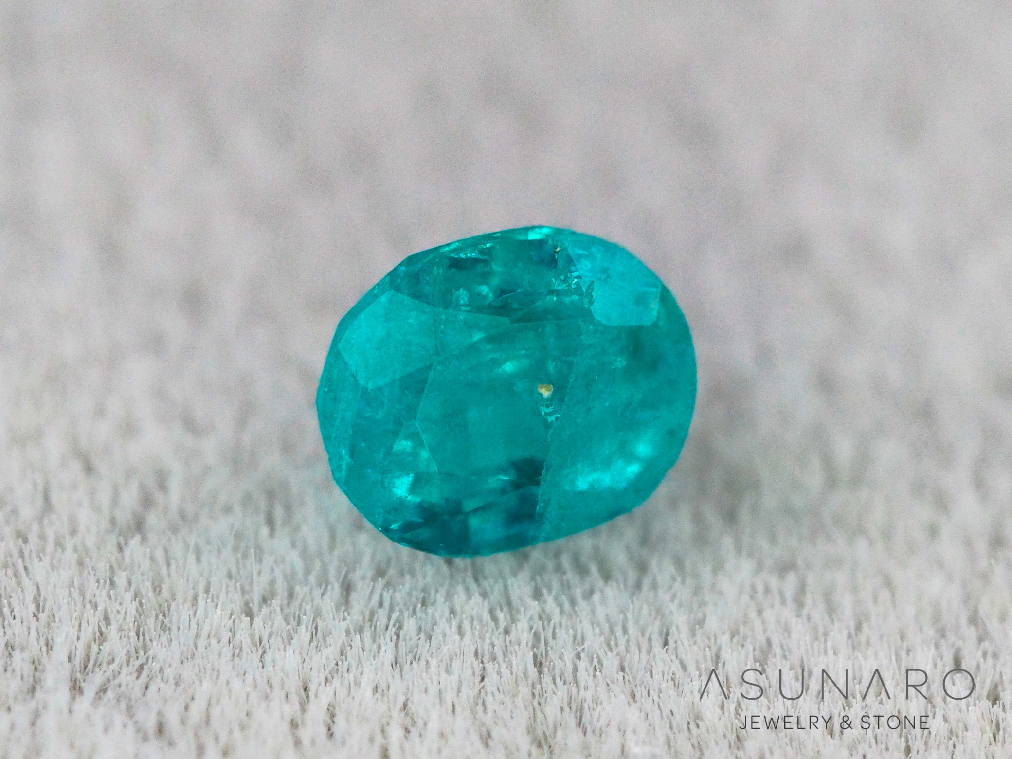 ティールブルーグリーンアウイナイト　オーバルカット　アフガニスタン産 　0.08ct【260805-3470】