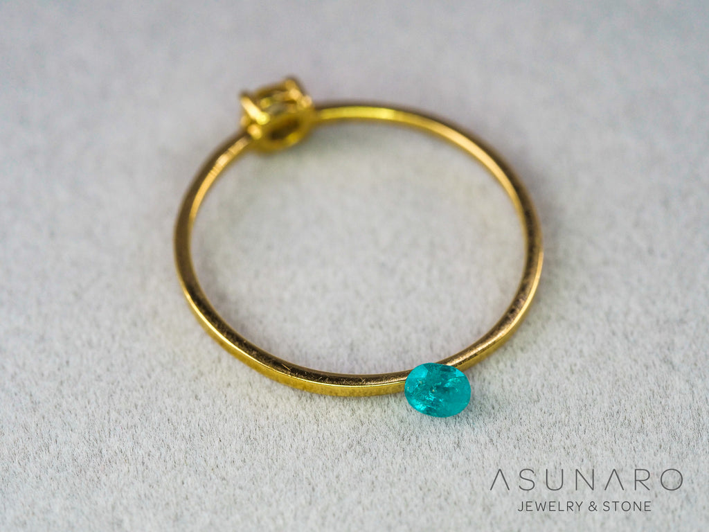 ティールブルーグリーンアウイナイト　オーバルカット　アフガニスタン産 　0.08ct【260805-3470】