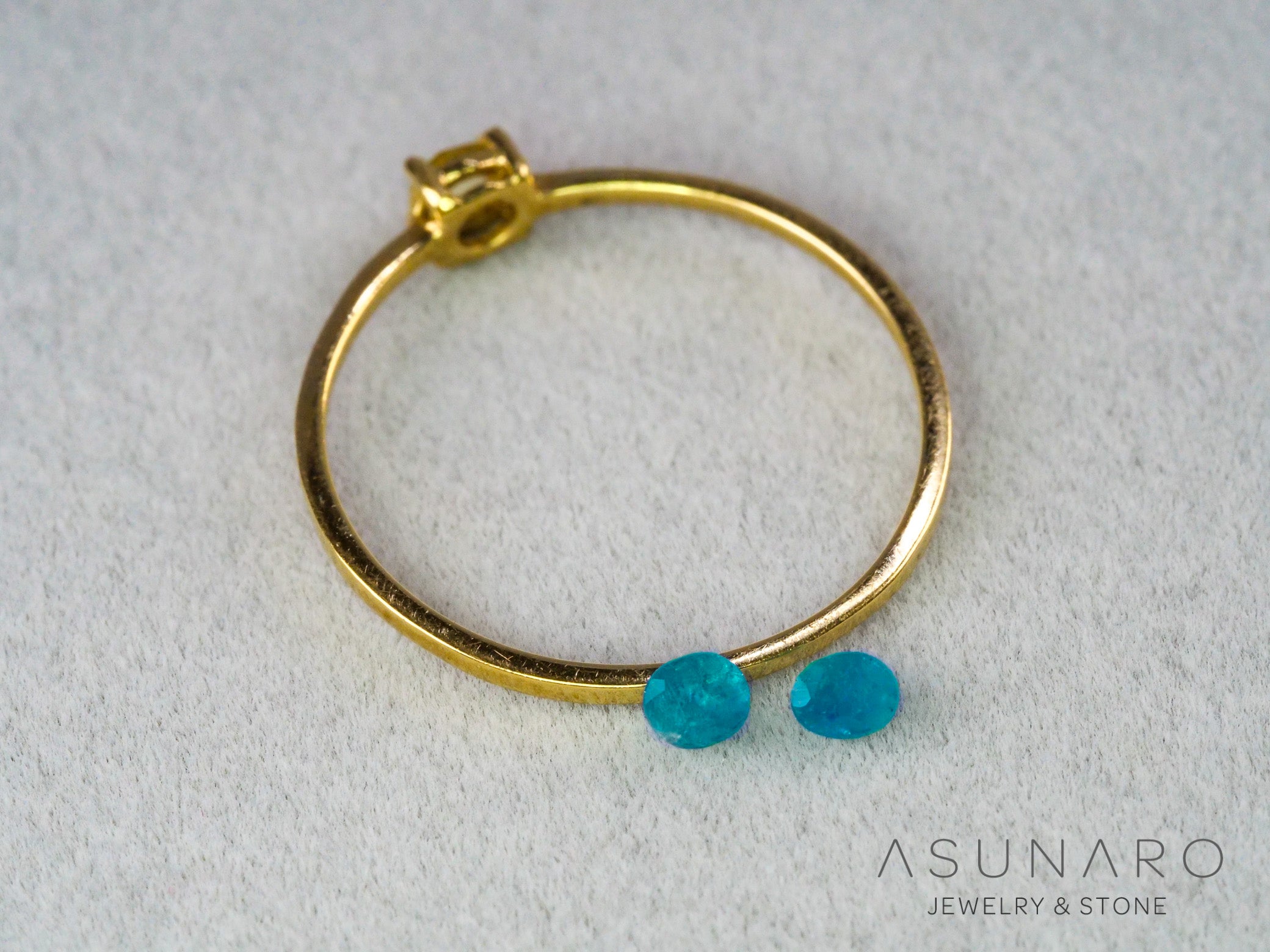 ティールブルーグリーンアウイナイト　2個セット　オーバルカット　アフガニスタン産 　2pcs 0.12ct【260805-3472】