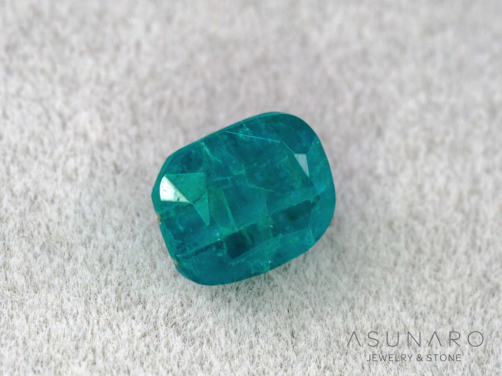 ティールブルーグリーンアウイナイト　クッションカット　アフガニスタン産 　0.48ct【260805-3473】