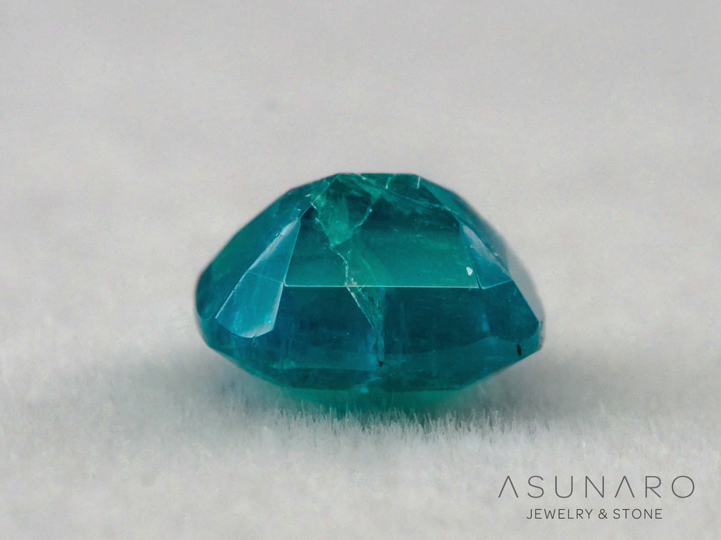 ティールブルーグリーンアウイナイト　クッションカット　アフガニスタン産 　0.48ct【260805-3473】