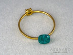 ティールブルーグリーンアウイナイト　クッションカット　アフガニスタン産 　0.48ct【260805-3473】