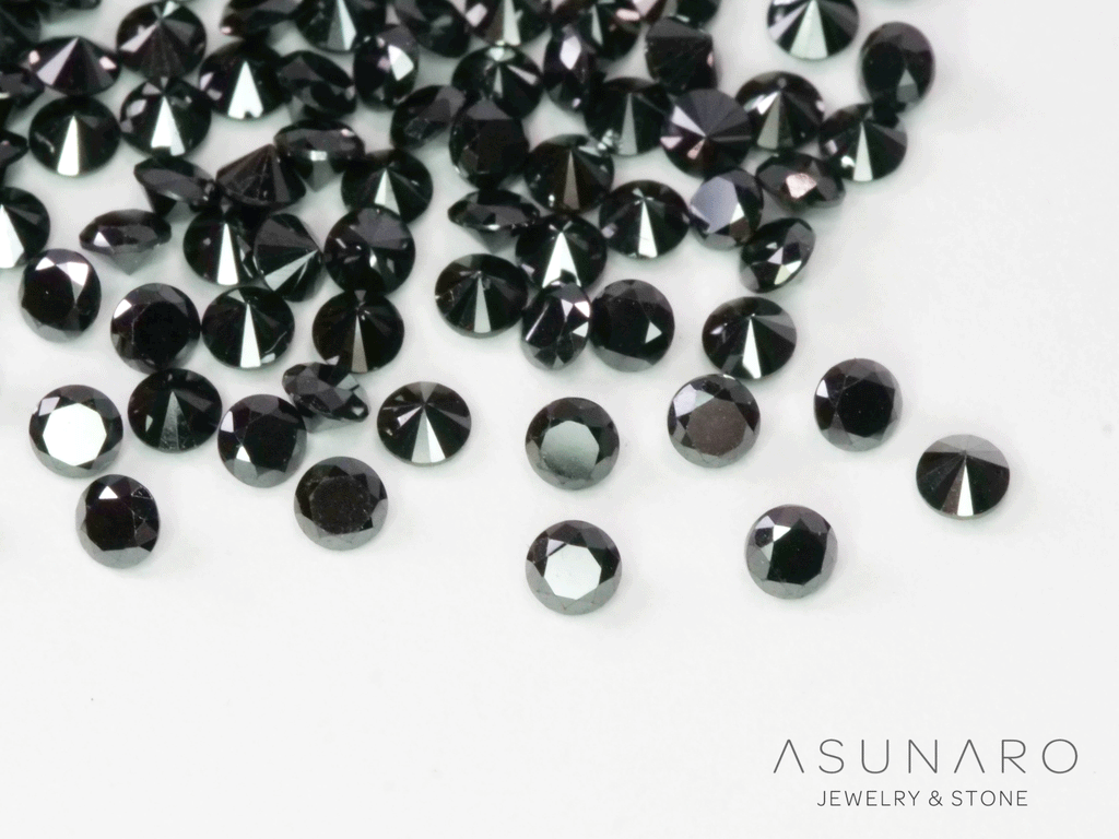 【4時間限定ゲリラ販売】ブラックダイヤモンド＆シトリン　7個セット　コンビMIX　約2mm【ltd2608201】特別販売