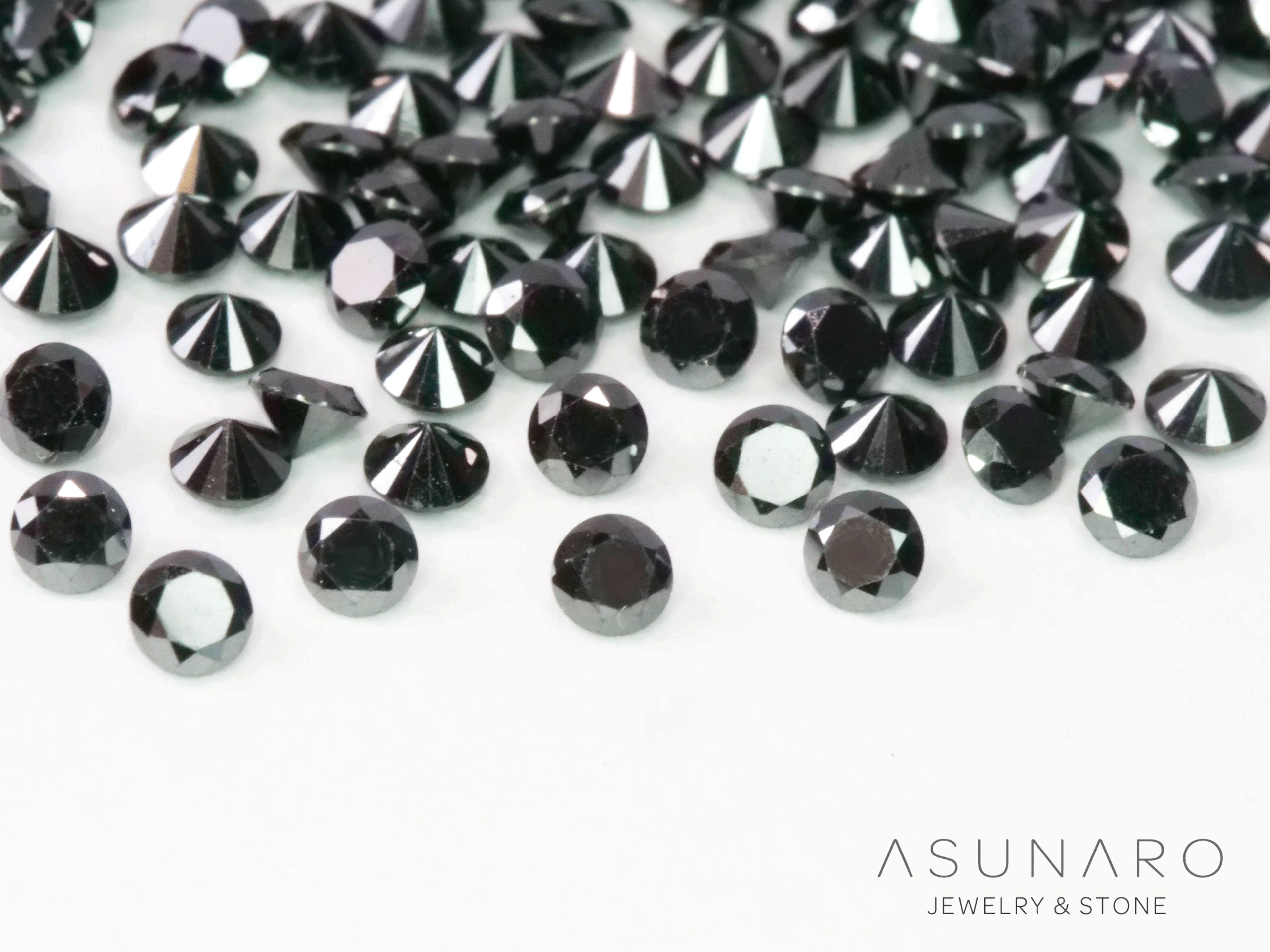 【4時間限定ゲリラ販売】ブラックダイヤモンド　ラウンド約2mm【ltd2608202】特別販売