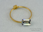 パーティーカラーゾイサイト（タンザナイト）エメラルドカット　タンザニア産　0.90ct【261002-3404】