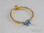 バイカラーゾイサイト（タンザナイト）ペアシェイプ　タンザニア産　0.55ct【261002-3406】