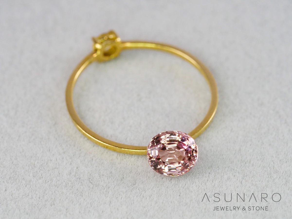 ピーチピンクスピネル 　オーバルカット　スリランカ産　0.89ct　【261002-3575】