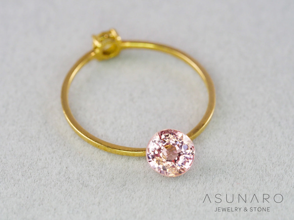 ピーチピンクスピネル 　オーバルカット　スリランカ産　0.84ct　【261002-3576】