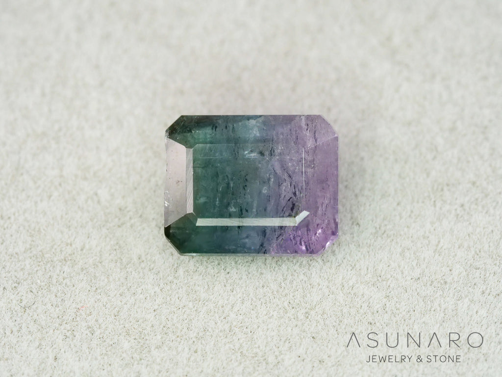 パーティーカラードトルマリン　エメラルドカット　アフガニスタン産　1.56ct【261002-3427】