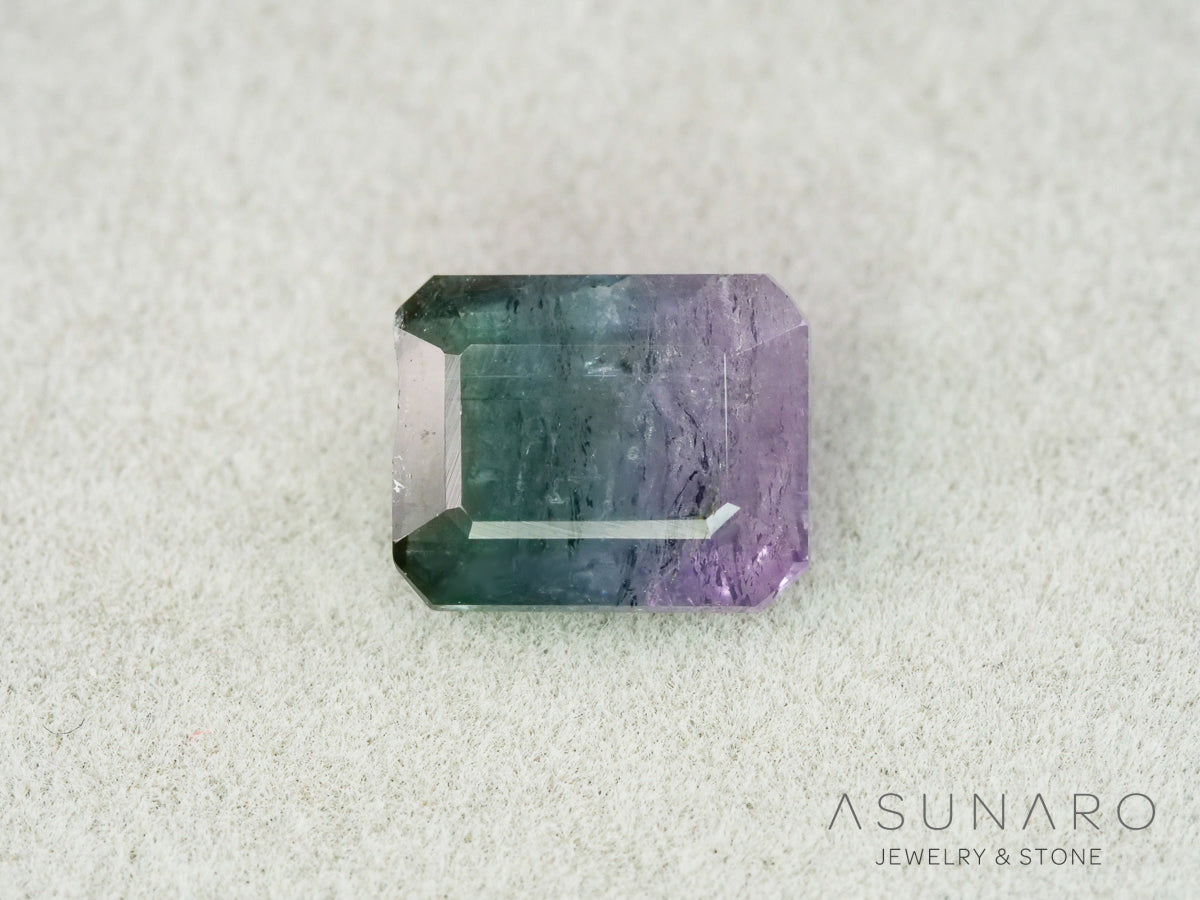 パーティーカラードトルマリン　エメラルドカット　アフガニスタン産　1.56ct【261002-3427】