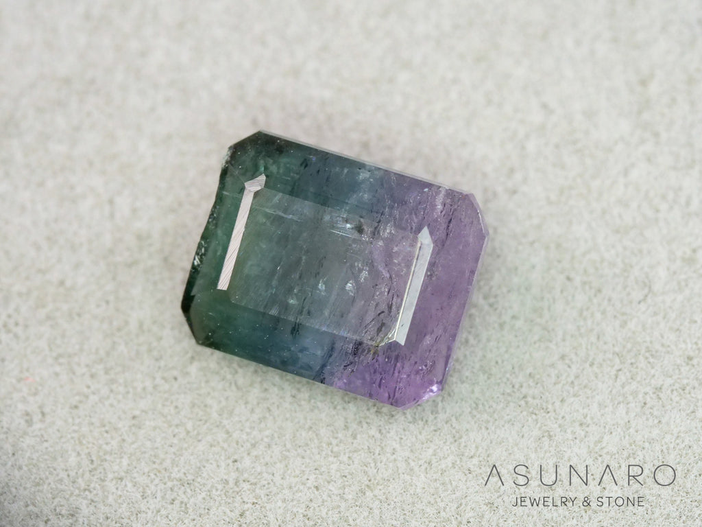 パーティーカラードトルマリン　エメラルドカット　アフガニスタン産　1.56ct【261002-3427】