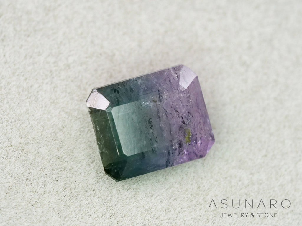 パーティーカラードトルマリン　エメラルドカット　アフガニスタン産　1.56ct【261002-3427】