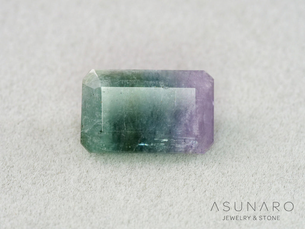パーティーカラードトルマリン　エメラルドカット　アフガニスタン産　3.69ct【261002-3428】