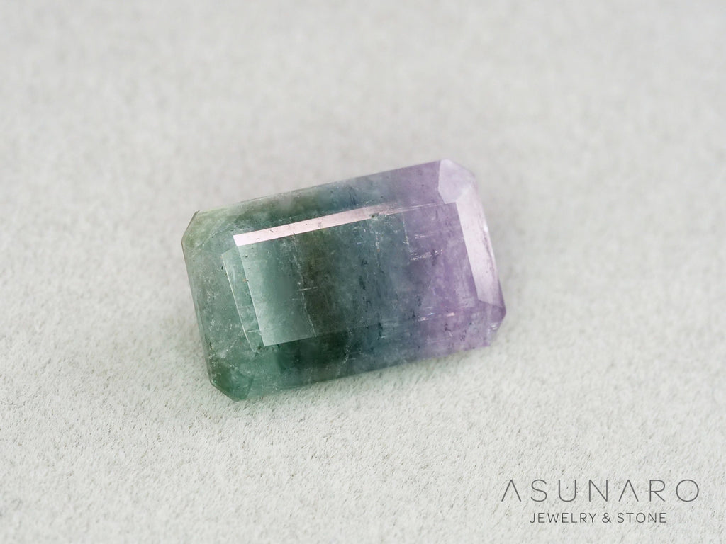 パーティーカラードトルマリン　エメラルドカット　アフガニスタン産　3.69ct【261002-3428】