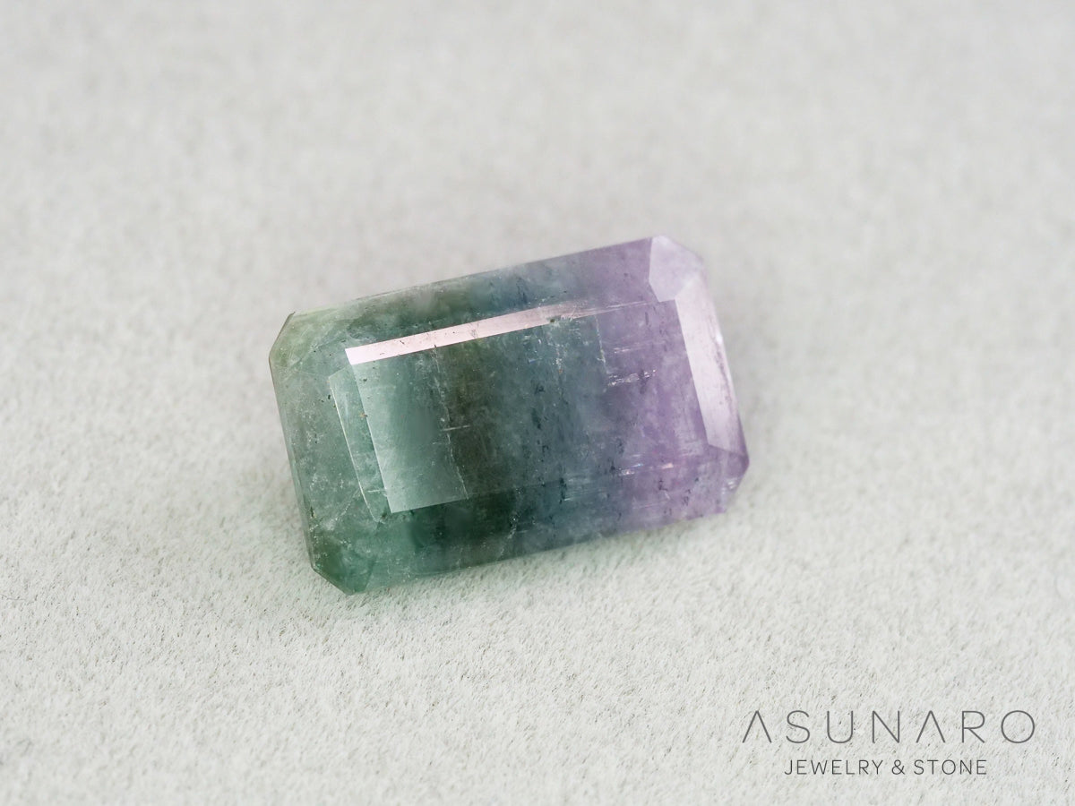 パーティーカラードトルマリン　エメラルドカット　アフガニスタン産　3.69ct【261002-3428】