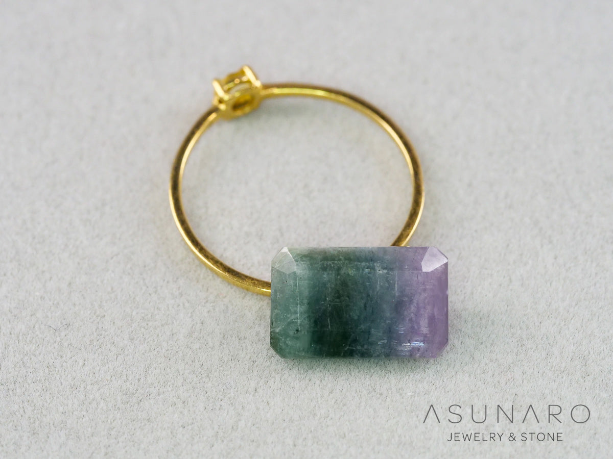 パーティーカラードトルマリン　エメラルドカット　アフガニスタン産　3.69ct【261002-3428】