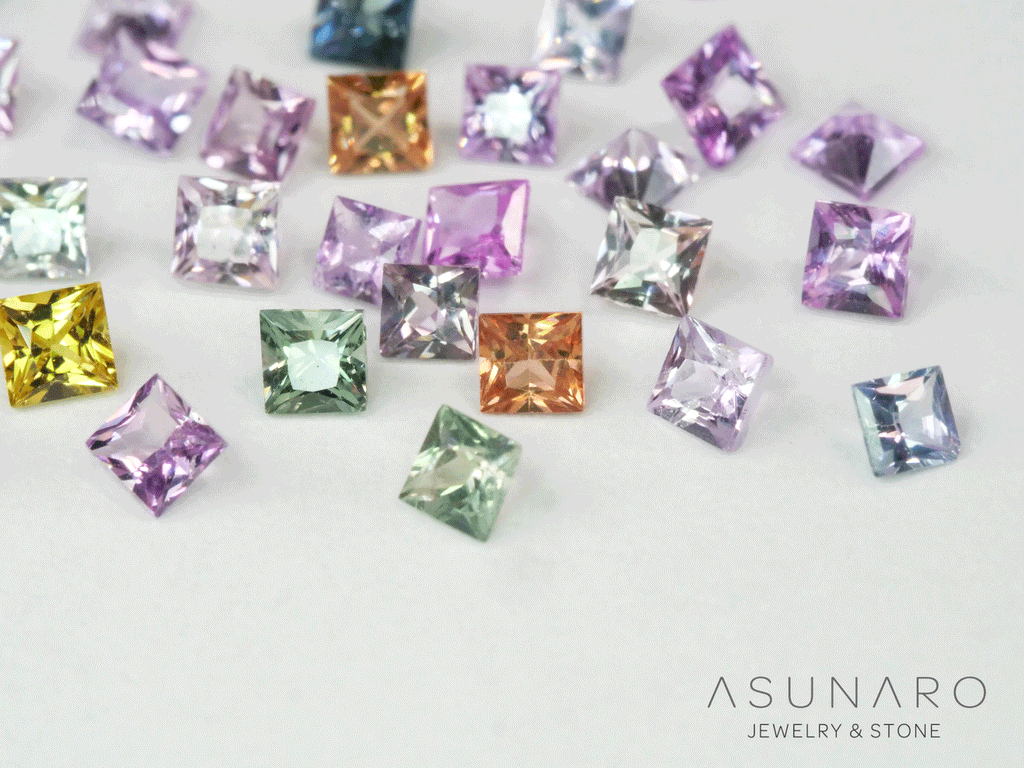 【4時間限定ゲリラ販売】超得✨️プリンセスカット マルチカラーサファイア　約2mm【ltd260901】特別販売