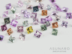 【4時間限定ゲリラ販売】超得✨️プリンセスカット マルチカラーサファイア　約2mm【ltd260901】特別販売