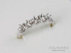【お仕立て用】空枠番号：6100C　2×5mm　リング枠　ハーフエタニティ【オーダージュエリー用】hpv