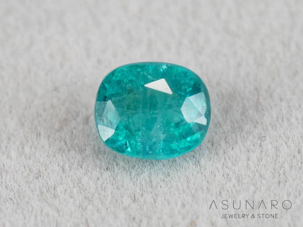 【GIA鑑別書付】パライバトルマリン　クッションカット　エチオピア産　0.45ct   【261009-3593】