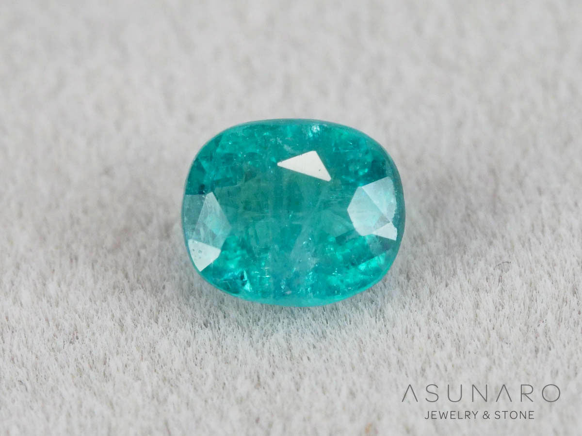【GIA鑑別書付】パライバトルマリン　クッションカット　エチオピア産　0.45ct   【261009-3593】