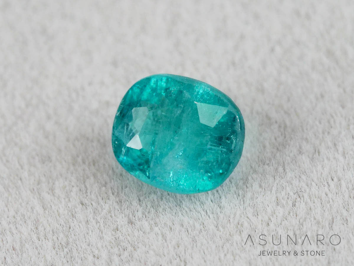 【GIA鑑別書付】パライバトルマリン　クッションカット　エチオピア産　0.45ct   【261009-3593】