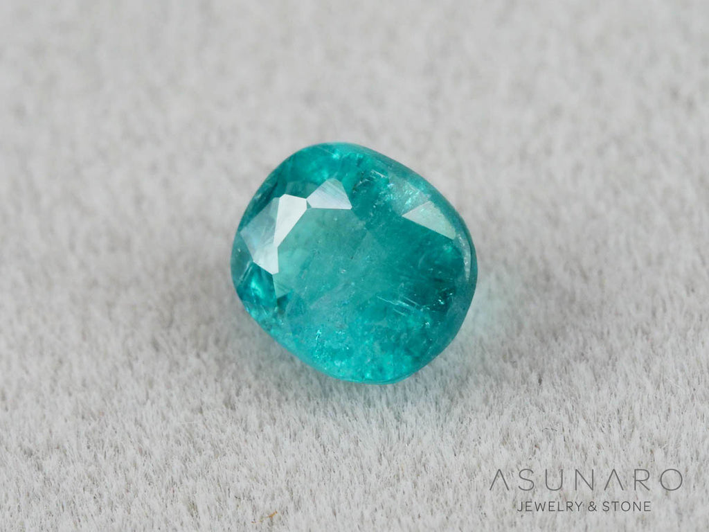 【GIA鑑別書付】パライバトルマリン　クッションカット　エチオピア産　0.45ct   【261009-3593】