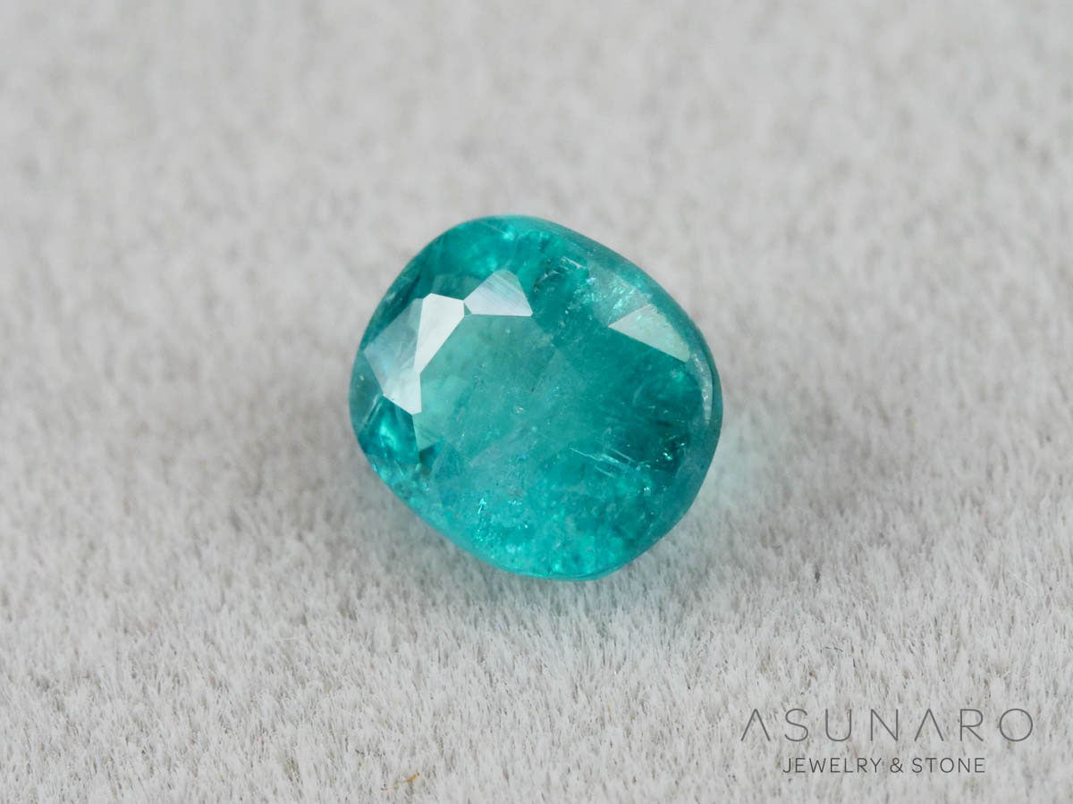 【GIA鑑別書付】パライバトルマリン　クッションカット　エチオピア産　0.45ct   【261009-3593】