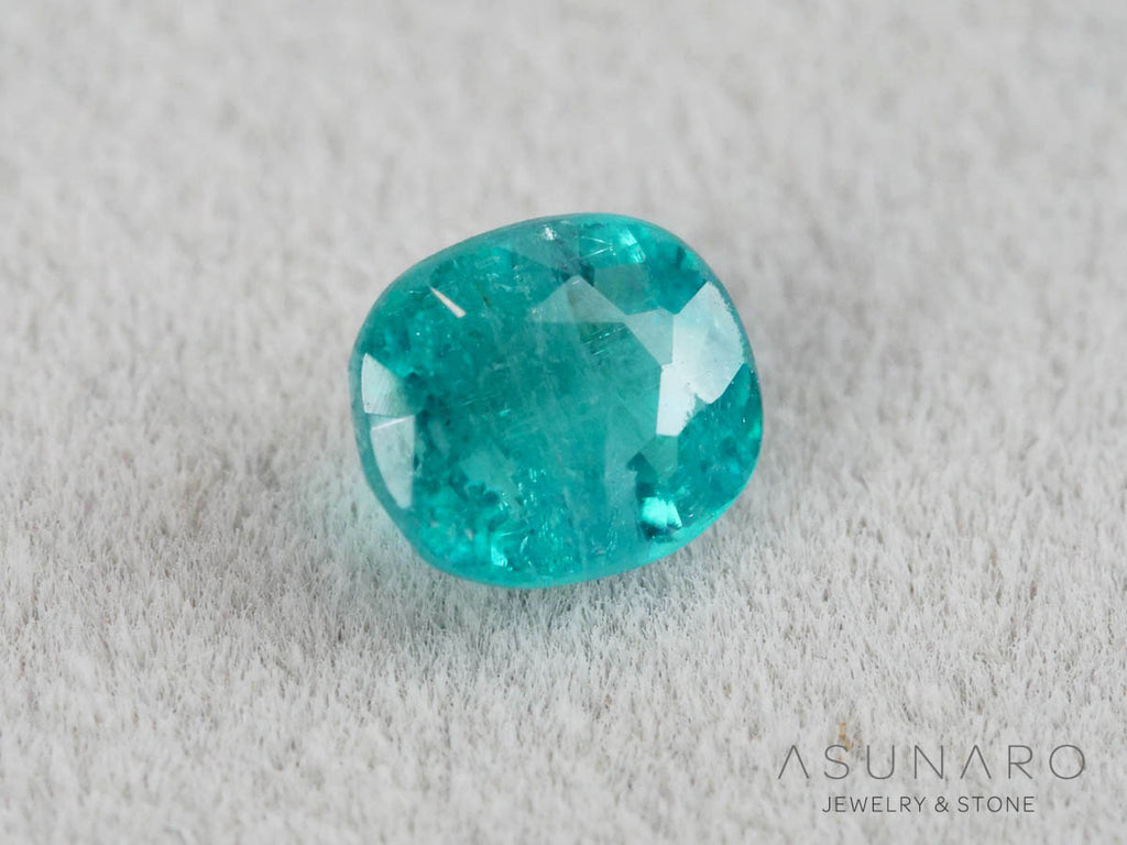 【GIA鑑別書付】パライバトルマリン　クッションカット　エチオピア産　0.45ct   【261009-3593】