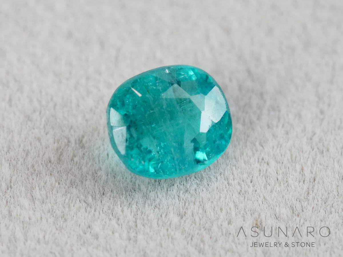 【GIA鑑別書付】パライバトルマリン　クッションカット　エチオピア産　0.45ct   【261009-3593】