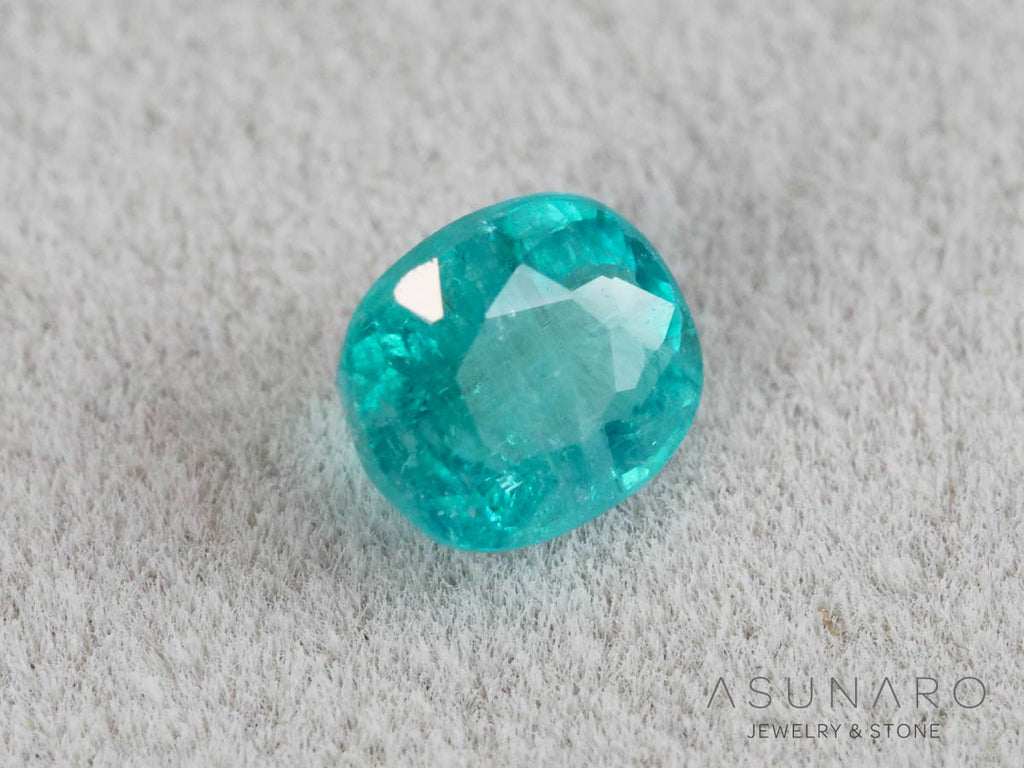 【GIA鑑別書付】パライバトルマリン　クッションカット　エチオピア産　0.45ct   【261009-3593】