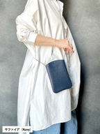 【全5色・限定コラボ】ASUNAROオリジナル　レザーサコッシュ　本革ボーチ、ケータイケース、革バッグ【250610-kobag】